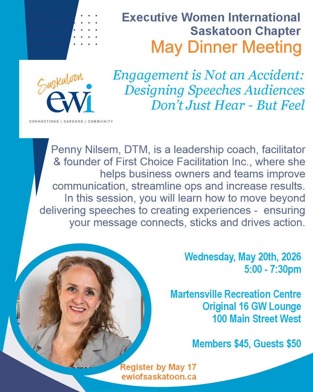 May Dinner Meeting - Engagement is Not an Accident: Designing Speeches Audiences Don't Just Hear - But Feel