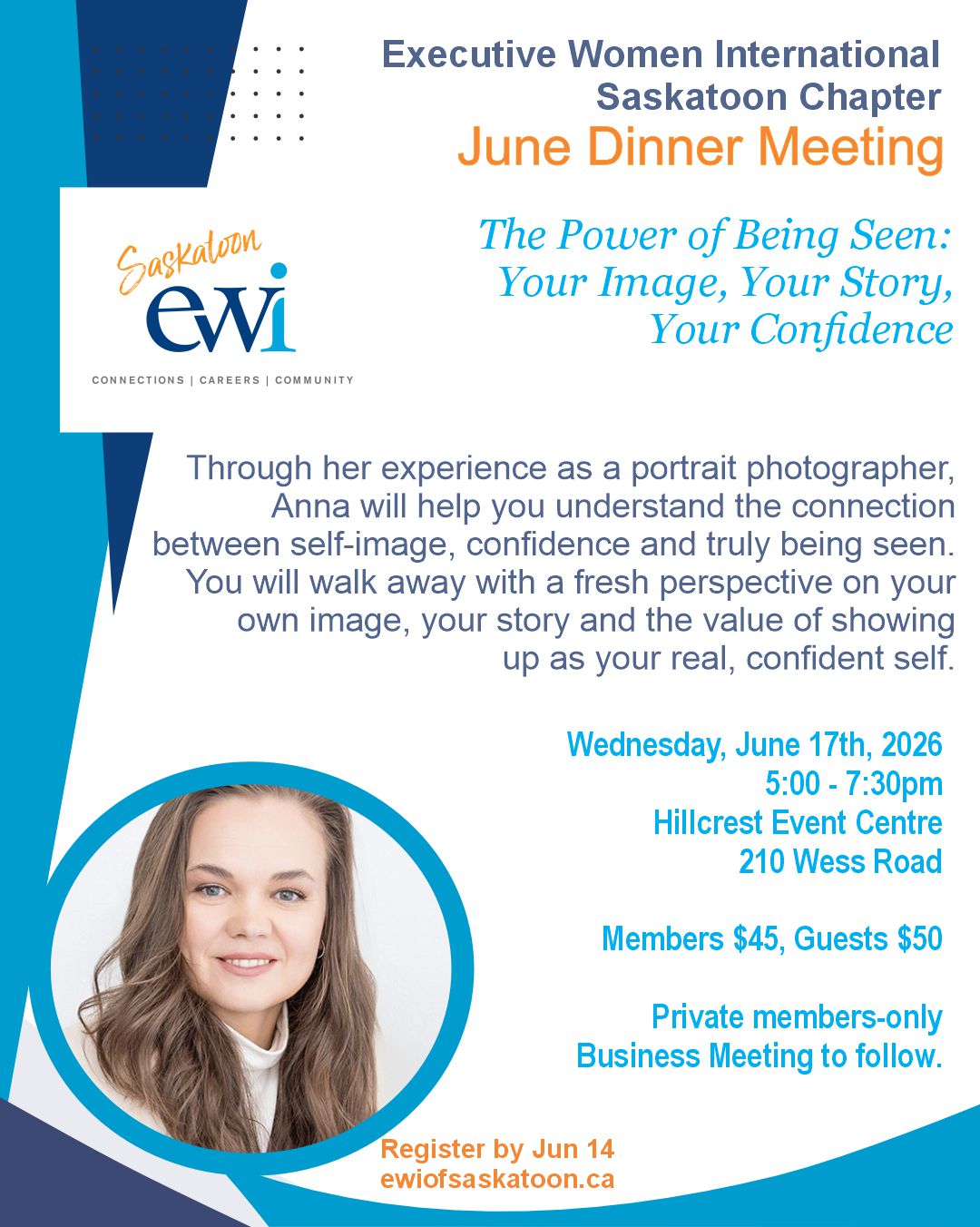 June Dinner Meeting - The Power of Being Seen: Your Image, Your Story, Your Confidence