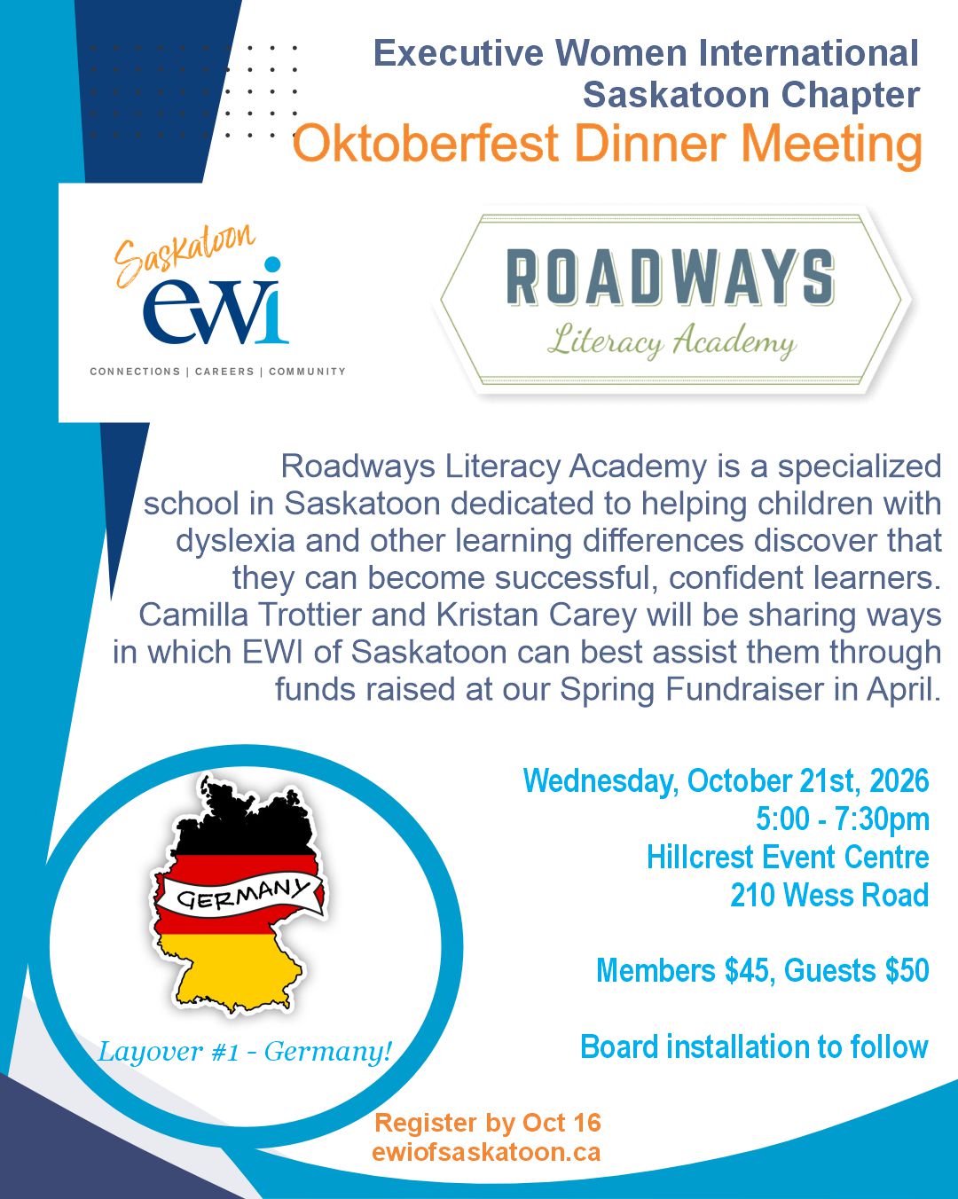 EWI Saskatoon October 2026 Octoberfest event